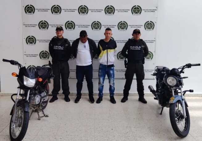 Capturados alias El Mono y El Caballo, presuntos extorsionistas en Valledupar