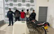 Tres capturados en flagrancia por hurto de motocicleta en Valledupar