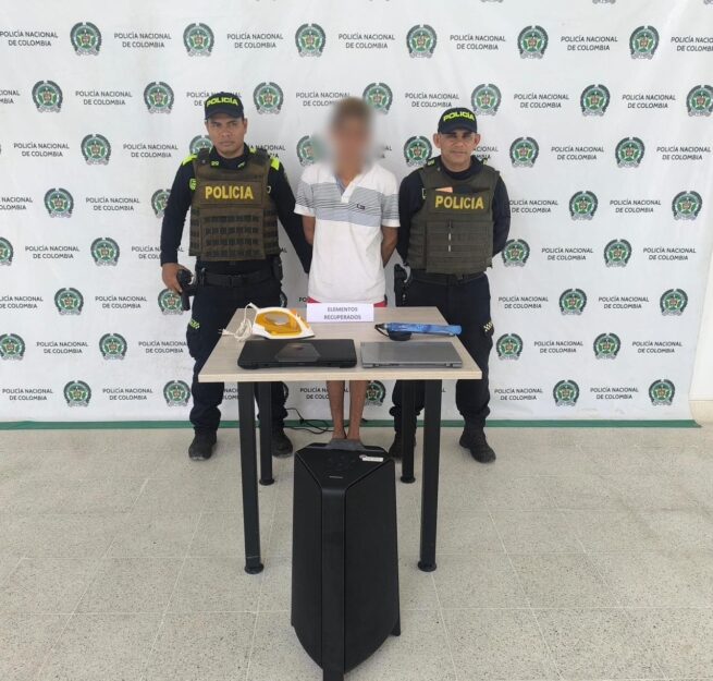 Policía capturó en flagrancia a extranjero por hurto en Curumaní