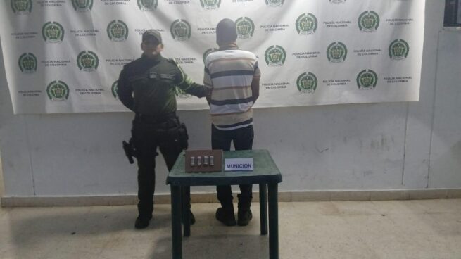 En la vía San Alberto – La Mata, capturado hombre por porte ilegal y munición