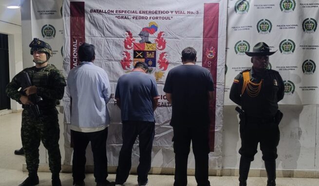 Tres capturados por explotación ilícita de yacimientos mineros en Cesar