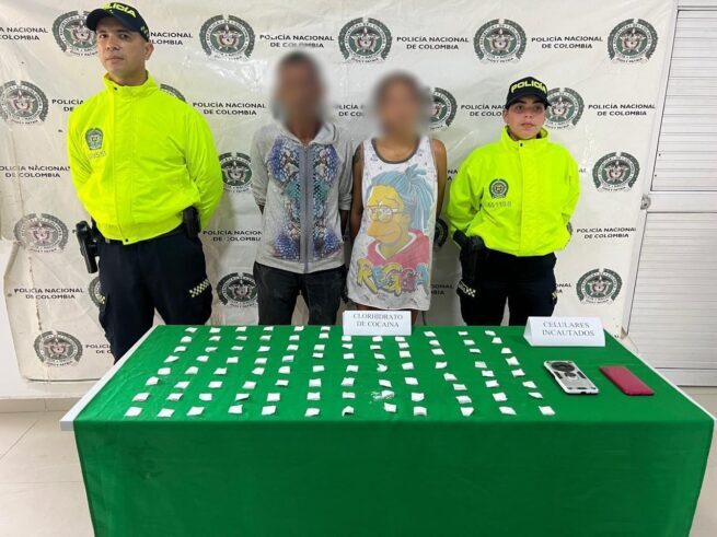 Capturadas dos personas quienes estarían al servicio del Clan del Golfo, dedicadas al microtráfico en Bosconia