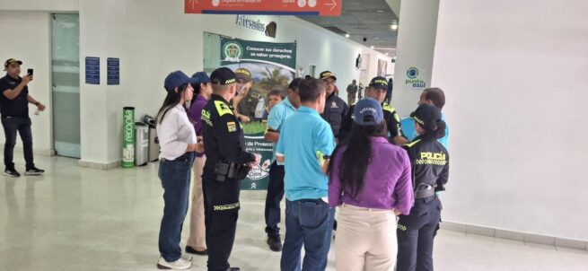 Policía adelanta campaña de prevención en el Aeropuerto Alfonso López de Valledupar