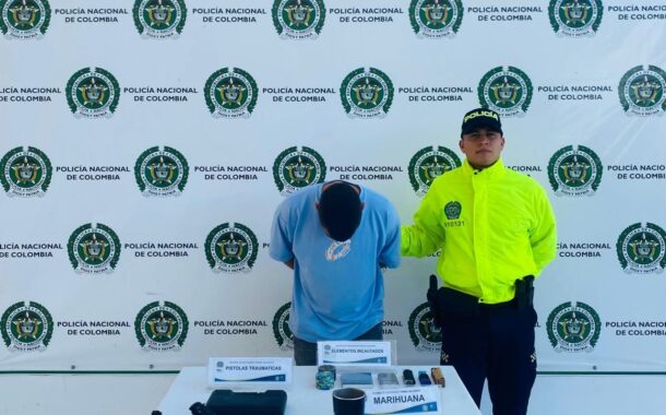 En Valledupar, un capturado por tráfico de estupefacientes e incautación de armas y drogas