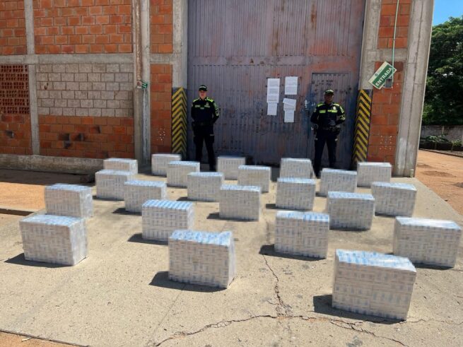 Cayó cargamento de cigarrillos ilegales en Pelaya, Cesar