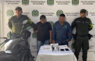 Con armas de fuego capturadas dos personas en Bosconia