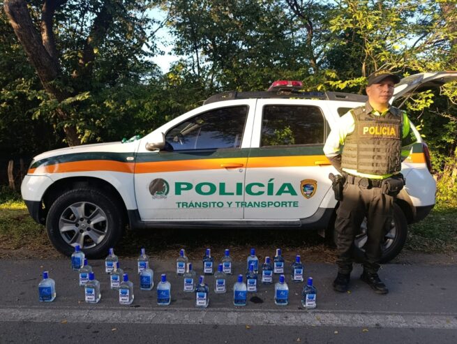 Policía Cesar incautó aguardiente artesanal