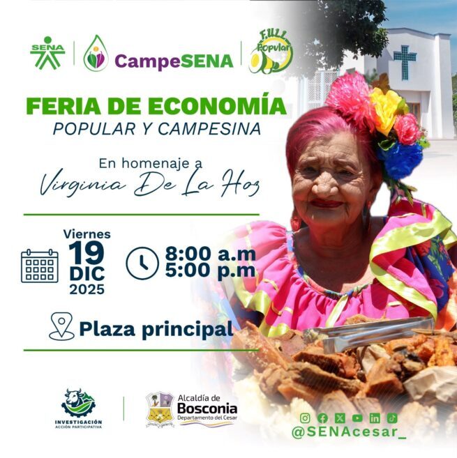 En Bosconia, Cesar, realizarán la ‘Feria de Economía Popular y Campesina’