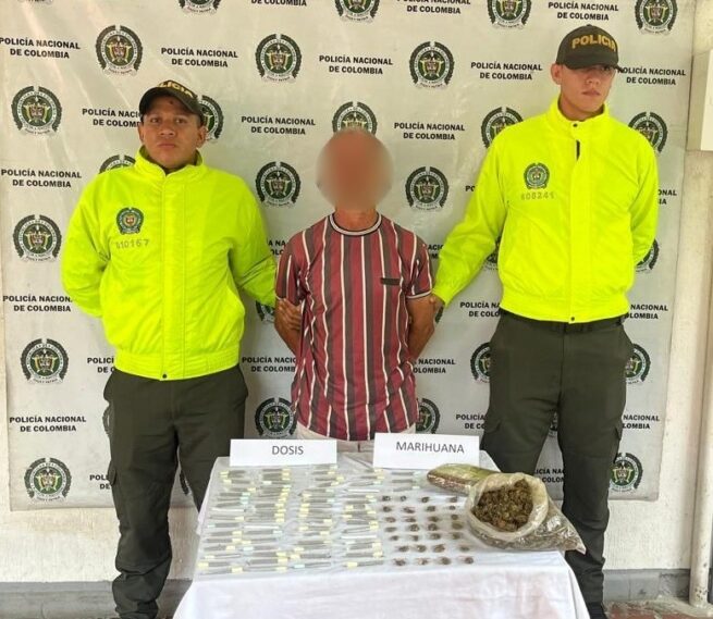 Capturado con estupefacientes en allanamiento en San Alberto, Cesar