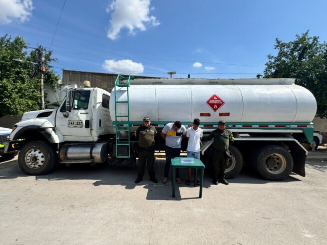 Capturadas dos personas e incautan hidrocarburos en Cesar