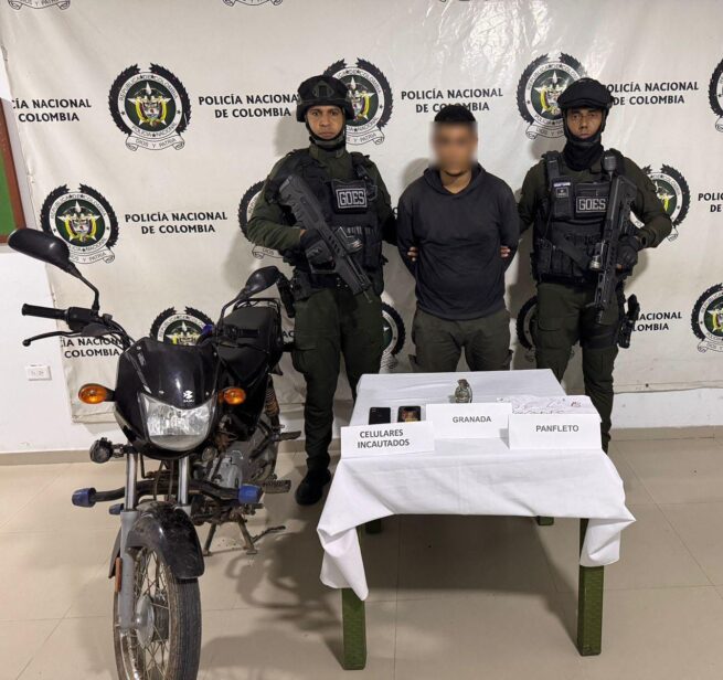 Lo sorprendieron con una granada de fragmentación