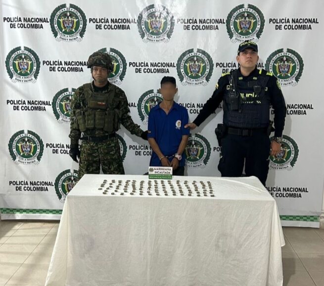 Capturado en La Macarena, en Valledupar, con varias dosis de marihuana