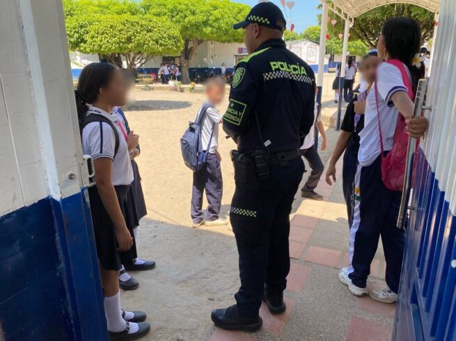 Trabajo de prevención en entorno educativo. desarrolló la Policía en Curumaní, Cesar