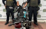 Cayó hombre con moto hurtada