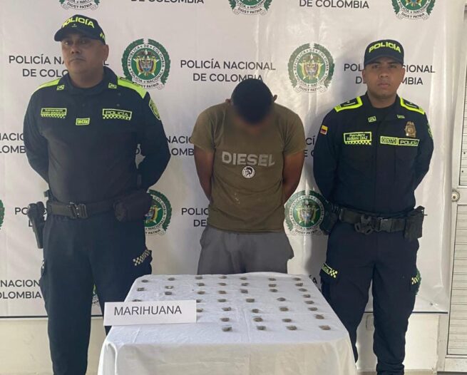Lo sorprenden con 41 dosis de marihuana en Bosconia