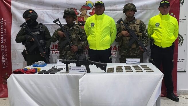 Ubican caleta con fusil, munición y artefactos explosivos en Cesar
