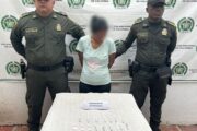 Mujer capturada en flagrancia por tráfico de estupefacientes en La Gloria, Cesar