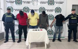 Cuatro capturados en Valledupar cuando, presuntamente, iban a cometer un fleteo