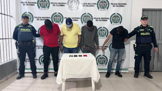 Cuatro capturados en Valledupar cuando, presuntamente, iban a cometer un fleteo