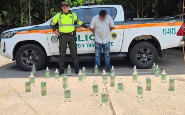 Capturado en vías del Cesar con licor de dudosa procedencia