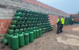 En Bosconia y La Jagua de Ibirico la Policía recuperó 549 cilindros de gas