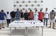 Asegurados 10 presuntos integrantes de ‘El combo de oro’, en Valledupar