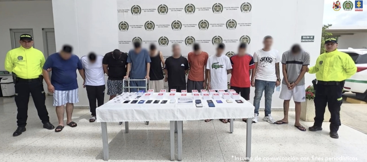 Asegurados 10 presuntos integrantes de ‘El combo de oro’, en Valledupar