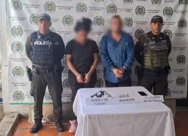Capturada una pareja en Pailitas por hurto y porte ilegal de arma de fuego