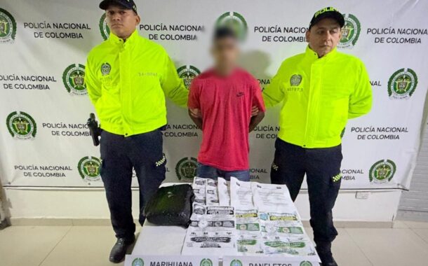 Cayó alias Mateo en Bosconia, con panfletos y estupefacientes