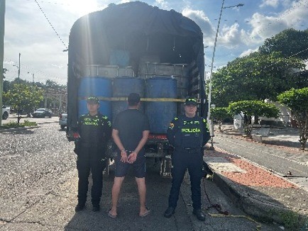 En Aguachica, decomisados 1.150 galones de gasolina; un capturado