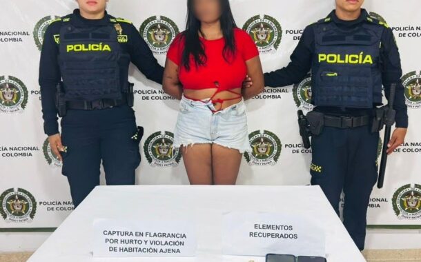 En flagrancia, capturada mujer por hurto y violación en habitación ajena en La Jagua de Ibirico, Cesar