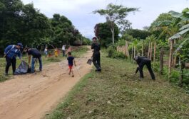 Policía Comunitaria y jóvenes se unen por la limpieza y recuperación de espacios en Curumaní